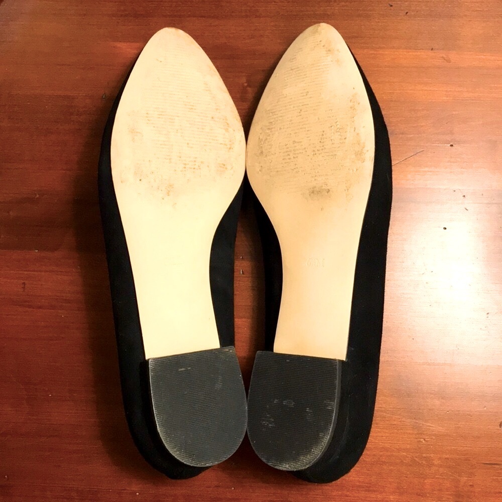 Final Price- TALBOTS Edison Scallop Genuine Suede Flats - Picture 13 of 16